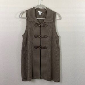 Hannah - Brown Knit Sweater Vest‎ Sz S